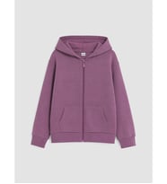 LCW Kids Mürdüm Kapüşonlu Kız Çocuk Kalın Fermuarlı Sweatshirt