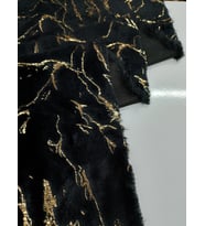 DESENLİ TOSCANA PELUŞ KUMAŞ (Siyah)