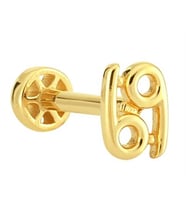 Tragus Altın Piercing – Yengeç Burcu