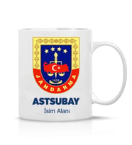 Jandarma Astsubay Özel Hediye İsimli Çay Kahve Kupa Bardak-Askeri-024