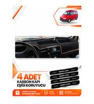 FORD TRANSİT 1 (1986-1994) Uyumlu Ön Torpido Koruma Kılıfı Halısı - Siyah Kahverengi