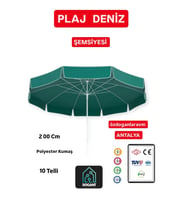 WOOD  DENIZ   ŞEMSİYESİ YEŞİL