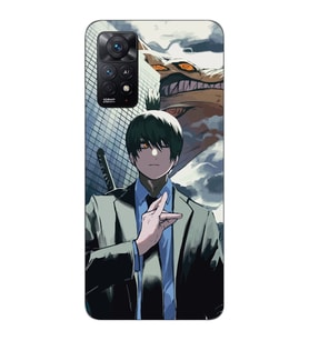 Xiaomi Redmi Note 11 PRO Uyumlu Chainsaw Man Tasarımlı Şeffaf Telefon Kılıfı