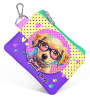 Coral High Sarı Pembe Sevimli Köpek Bozuk Para Çantası - Kız Çocuk