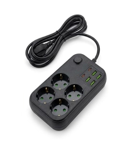 Çoklu Priz Uzatma Kablosu 4 Soket + 4 USB + 2 Type-C – Termal Akım Korumalı, Isıya Dayanıklı, Çocuk Korumalı Güvenli Priz 100-250V - Kablo Uzunluğu 2 Metredir (5680)