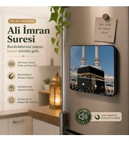 Ali İmran Suresi Sesli Buzdolabı Magneti  Şarjlı, 4 Saat Çalışma, Güçlü Mıknatıs, Manevi Hediye