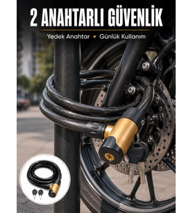 Motosiklet, Bisiklet Elektrikli Scooter İçin Ağır Hizmet Tipi Çelik Halat Kilidi