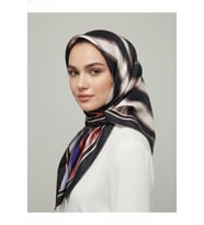 Halka Zincir Desenli Soft Eşarp Desen 1 Renk 4