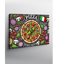 Kanvas Tablo Pizza Aşkı Posteri
