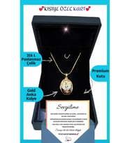 14 Şubat Sevgililer Günü Hediyesi "Sevgiliye" Anlamlı Not Işıklı Premium Kutuda Alya Anka Kuşu Kolye (Gold)