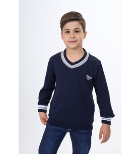 Toontoy Erkek Çocuk Okul Nakışlı Sweatshirt (Lacivert)