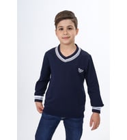 Toontoy Erkek Çocuk Okul Nakışlı Sweatshirt (Lacivert)