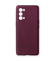 Oppo Reno 5 Pro Kılıf First Silikon - Mürdüm