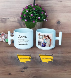 Anneye Hediye Kupa Bardak T Fotoğraflı Doğum Günü Hediyesi