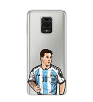 Redmi Note 9 Pro/Note 9S Uyumlu Lionel Messi Desenli Şeffaf Telefon Kılıfı