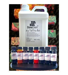 Stabilize Ağaç Emprenye Reçinesi 5kg Boya Seti 8x20gr