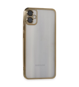 Samsung Galaxy A05 Kılıf Razer Lensli Silikon - Gold