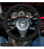 Mazda 2 Dikme Direksiyon Kılıfı Alcantara Süet Monza Black DE Go-Play-Fun 2007-2014