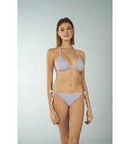 Estiva Parlak Üçgen İpli Bikini Takımı - Mavi Çizgili