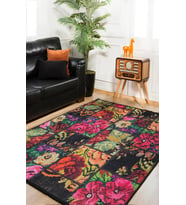 Dijital Kaymaz Yıkanabilir Siyah Patchwork Salon Halısı Mutfak Halısı Koridor Halısı Yolluk HLN1501