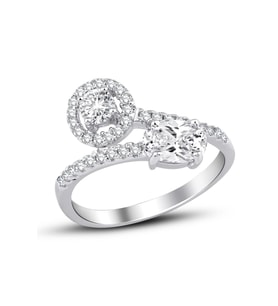 Yanları Pırıltılı Taşlarla Süslenmiş Çapraz Model Sky Diamond
