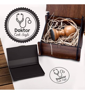 Doktor İçin Ahşap Mühür Seti