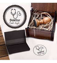 Doktor İçin Ahşap Mühür Seti