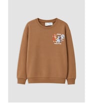 LCW Kids Kahverengi Bluey Baskılı Erkek Çocuk Sweatshirt