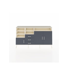 Arges Konsol 7 Raflı 3 Çekmeceli 3 Kapaklı 176x30x99 Aytaşı-Antrasit