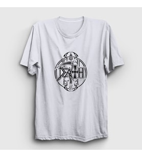 Presmono Unisex Beyaz Circle Death T-Shirt 137837tt (Beyaz)