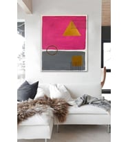 Tablolife Pembe Gri Yağlı Boya Dokulu Tablo 60X90,Çerçeve;Siyah