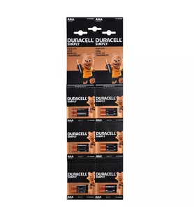Duracell İnce Kalem Pil AAA 12 Li Kartela 