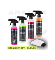 Ekonomik Oto Bakım Seti 4'lü + Oto Yıkama Eldiveni