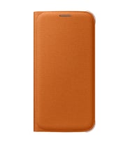 Galaxy S6 ile Uyumlu Flip Wallet (Tekstil) Turuncu EF-WG920BOEGWW