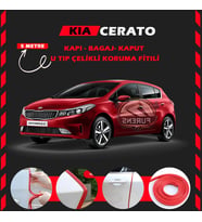 Kia Cerato Oto Araç Kapı Koruma Fitili 5metre Parlak Kırmızı Renk