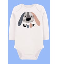 Organik Baskılı Pamuklu Unisex Bebek Body UZUNKOLE87
