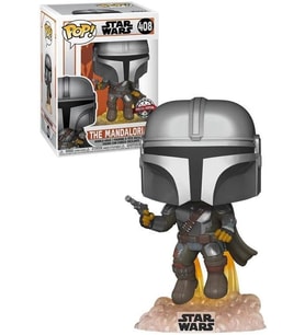 Funko Pop Figür Star Wars:Mandalorian-Mando Flying W/Blaster (Krem)