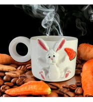 3D Kabartma El Emeği Göz Nuru ŞaşkınTavşan Seramik Kupa Bardak 400 ml Hediye Paketi Yapılır