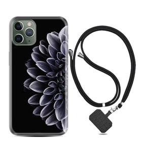Apple iPhone 11 12 13 14 Pro Max Kılıf Boyun Askılı Silikon Çiçekler 1639