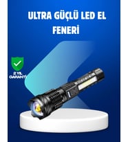 Güçlü Led El Feneri Şarj Edilebilir Çok Modlu