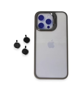 Iphone 15 Kılıf Roblox Lens Standlı Kapak - Titan Gri