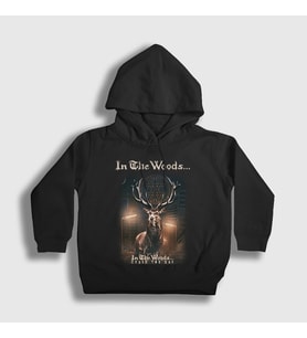 Presmono Unisex Çocuk Siyah Cease The Day In The Woods Kapüşonlu Sweatshirt 479928tt