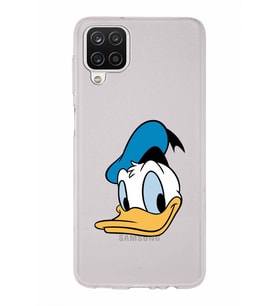 Samsung Galaxy A12  Kapak Donald Duck Tasarımlı Şeffaf Silikon Kılıf