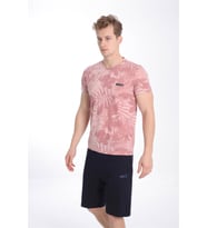 Maraton Regular Erkek Bisiklet Yaka Gülmelanj T-shirt