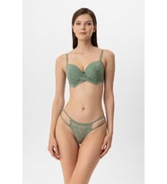 Pierre Cardin Lingerie Kadın Milan Push Up Dantelli Sütyen Tanga Takım