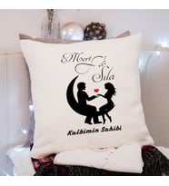 Sevgili ( Kalbimin Sahibi ) Tasarımlı Yastık Kişiye Özel