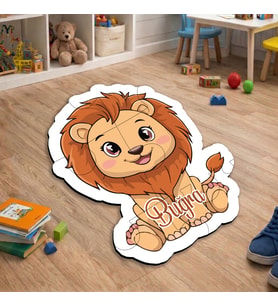 eJOYA Kişiye Özel Aslan Tasarımlı Puzzle Keçe Halı 116276