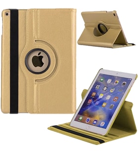 Apple iPad 5 Nesil / 6 Nesil / Air / Air 2 / Pro Uyumlu 9,7 inç Döner Standlı Tablet Kılıfı (Gold)