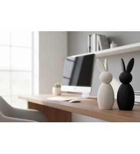 B&W TAVŞAN DEKOR SETİ (Siyah & Beyaz)