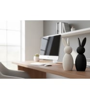B&W TAVŞAN DEKOR SETİ (Siyah & Beyaz)